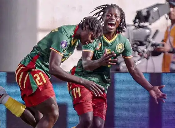 La joie des Lionnes indomptables après leur victoire historique sur le Nigeria (1-0).