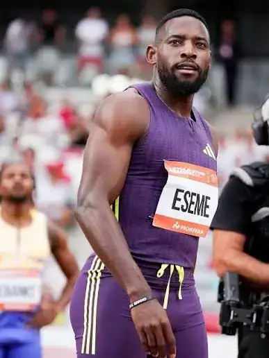 Emmanuel Eseme Alobwede, sacré sur 100 m aux Jeux du Commonwealth de Glasgow.