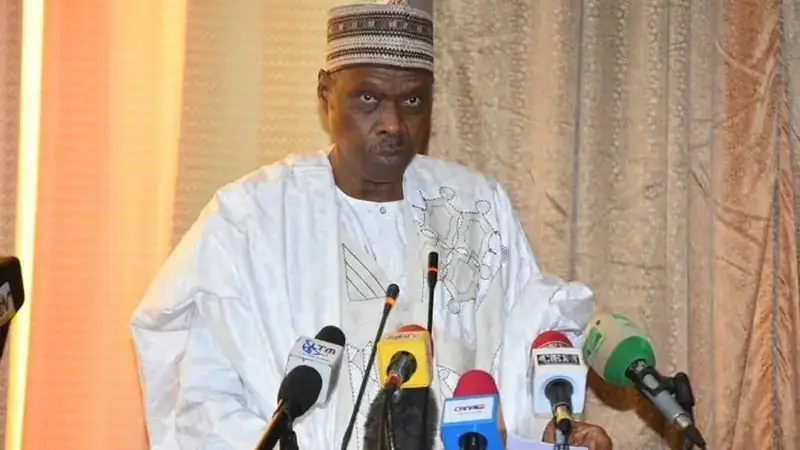 Kamssouloum Abba Kabir, président de la Fédération camerounaise des sports équestres, en conférence de presse.