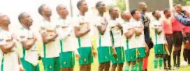 Les Lionceaux U20 alignés avant un match.