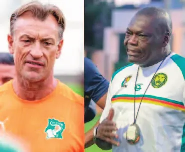 Hervé Renard et David Pagou.