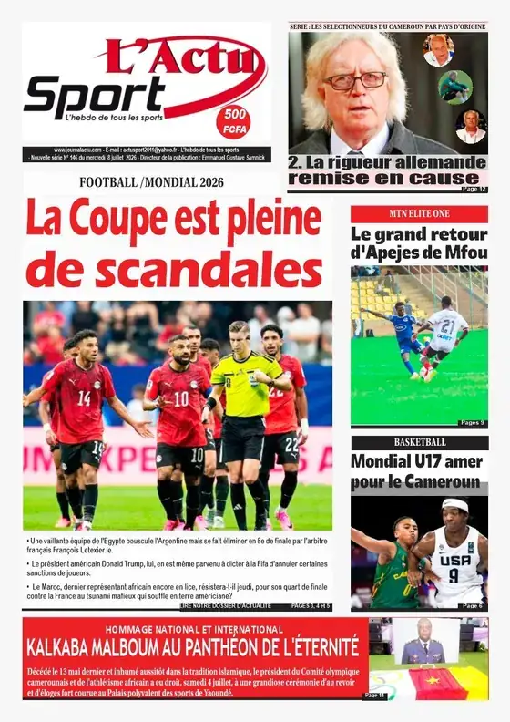 Une de L'Actu Sport N° 147