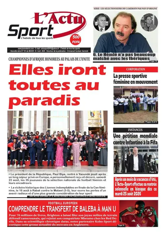Une de L'Actu Sport N° 151