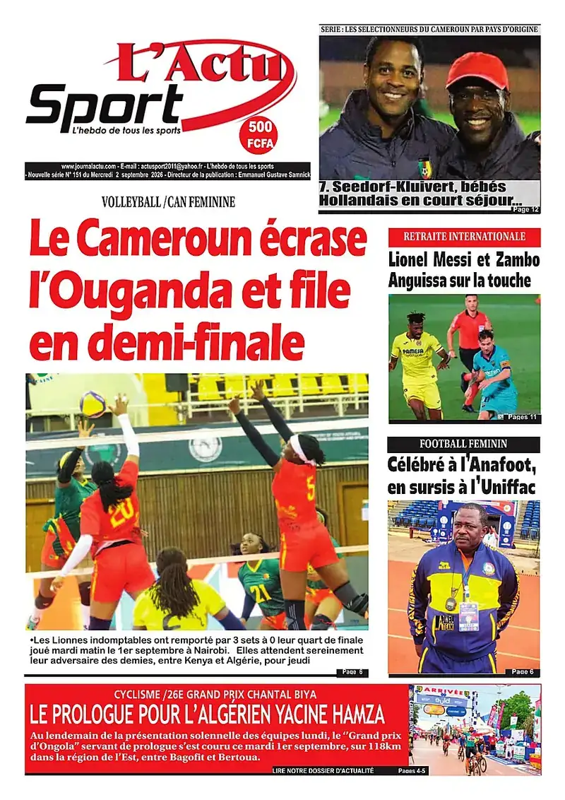Une de L'Actu Sport N° 152