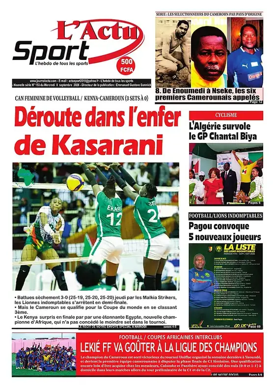 Une de L'Actu Sport N° 153